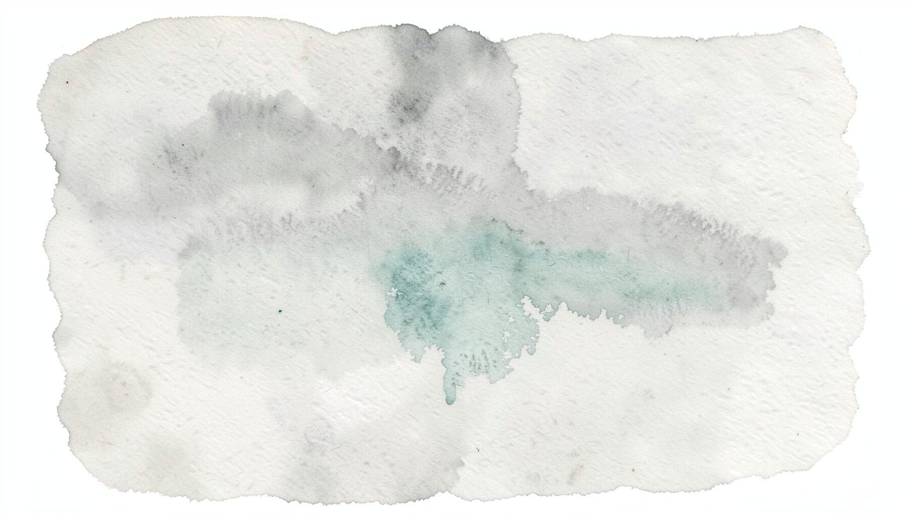 Soft watercolour painting in muted greys and off-whites with a single teal accent, evoking a calm, editorial mood.